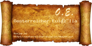 Oesterreicher Eulália névjegykártya